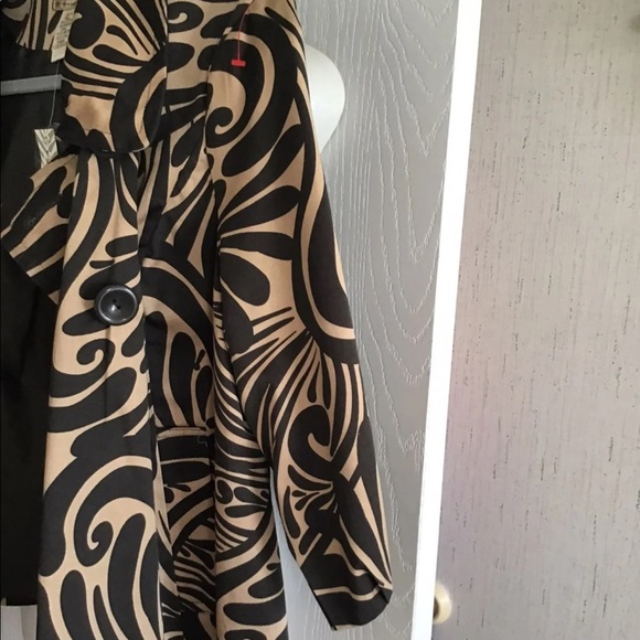 Jacket Ecologie by jacket size med animal print NWT brown beige lined bu… - Picture 8 of 8